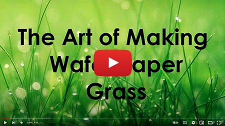 The art of making wafer paper grass