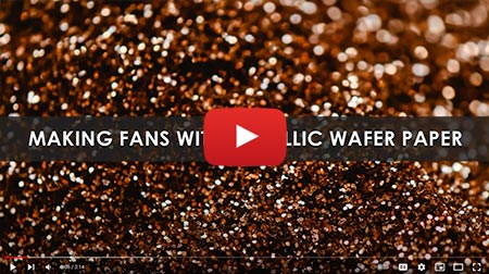 Making fans with metallic wafer paper